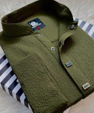 Alternative view of Royal Weave Panjabi – Olive (RWP-11)