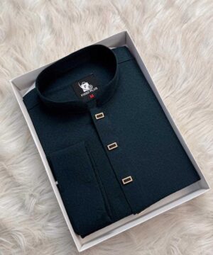 Royal Weave Panjabi – Dark Bottle Green (RWP-10)