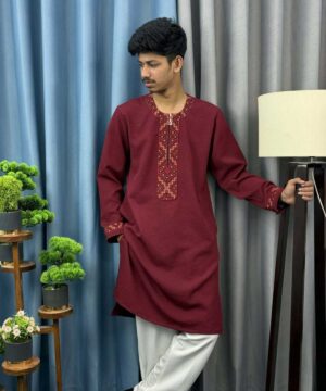 Round Neck China Popcorn Panjabi (RNP-2)
