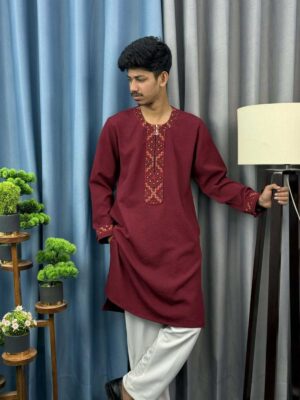 Round Neck China Popcorn Panjabi (RNP-2)