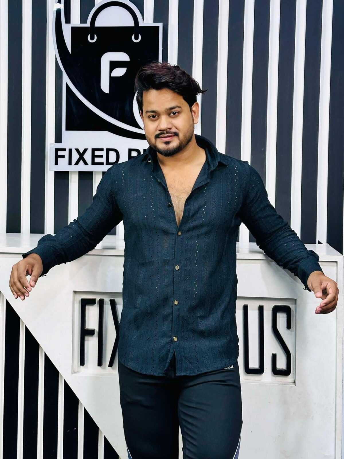 Chinese Spandex Shirt (Black)(CSS-32) - Image 4