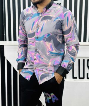 Lyckra Full Sleeve Print Shirt 254