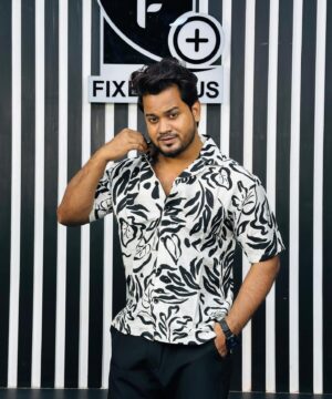 V-Cut Drop Shoulder Shirt 00158