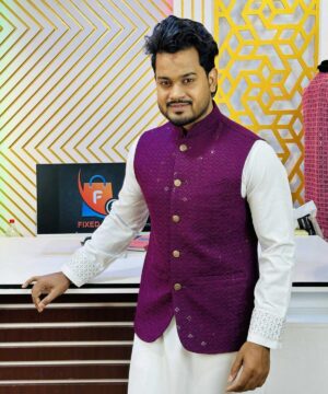 Party wear  Sequence"Koty" (Magenta) (PSK-4)