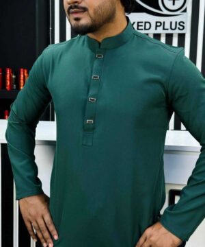 Alternative view of Formal Panjabi Bottle Green (FP-8)