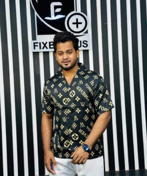 V-Cut Drop Shoulder Shirt 00153