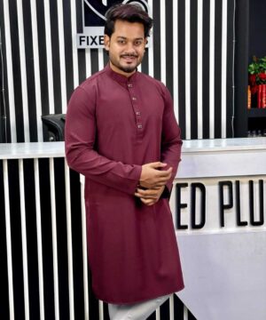 Alternative view of Formal Panjabi Deep Maroon (FP-11)