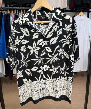 Alternative view of V-Cut Drop Shoulder Shirt 00161