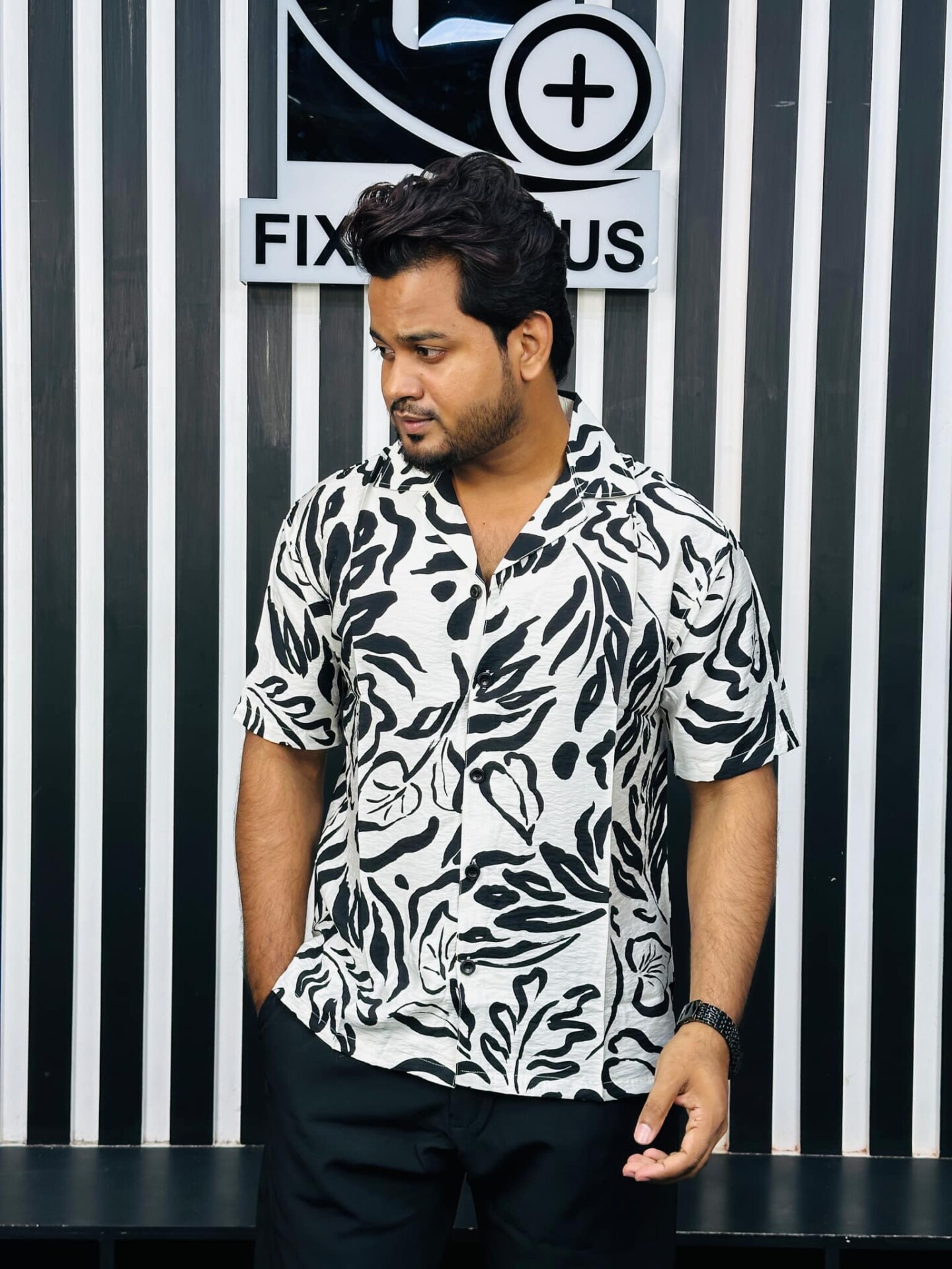 V-Cut Drop Shoulder Shirt 00158 - Image 5