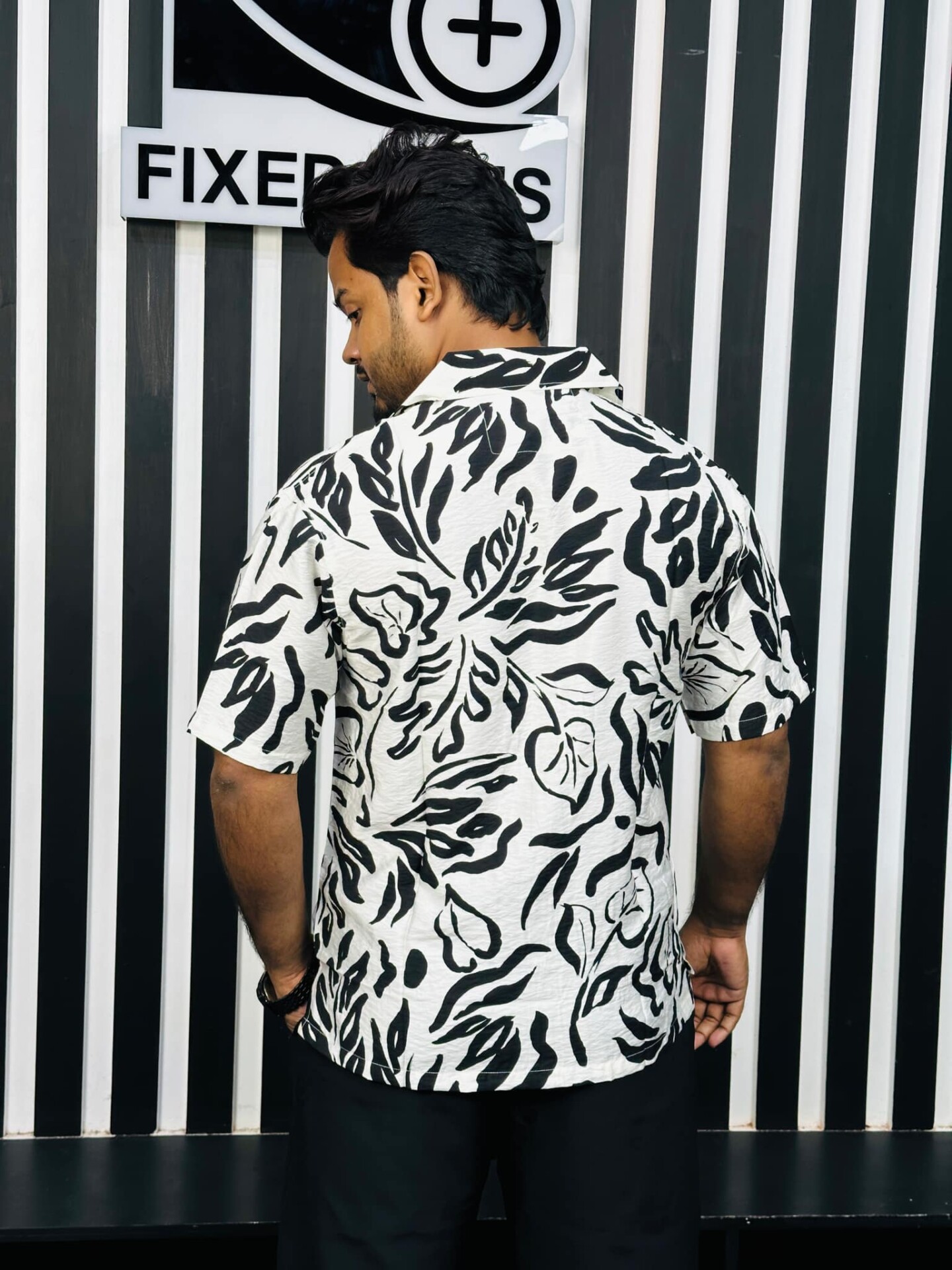 V-Cut Drop Shoulder Shirt 00158 - Image 3