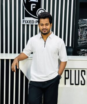 Drop Shoulder Polo White (DSP-1)