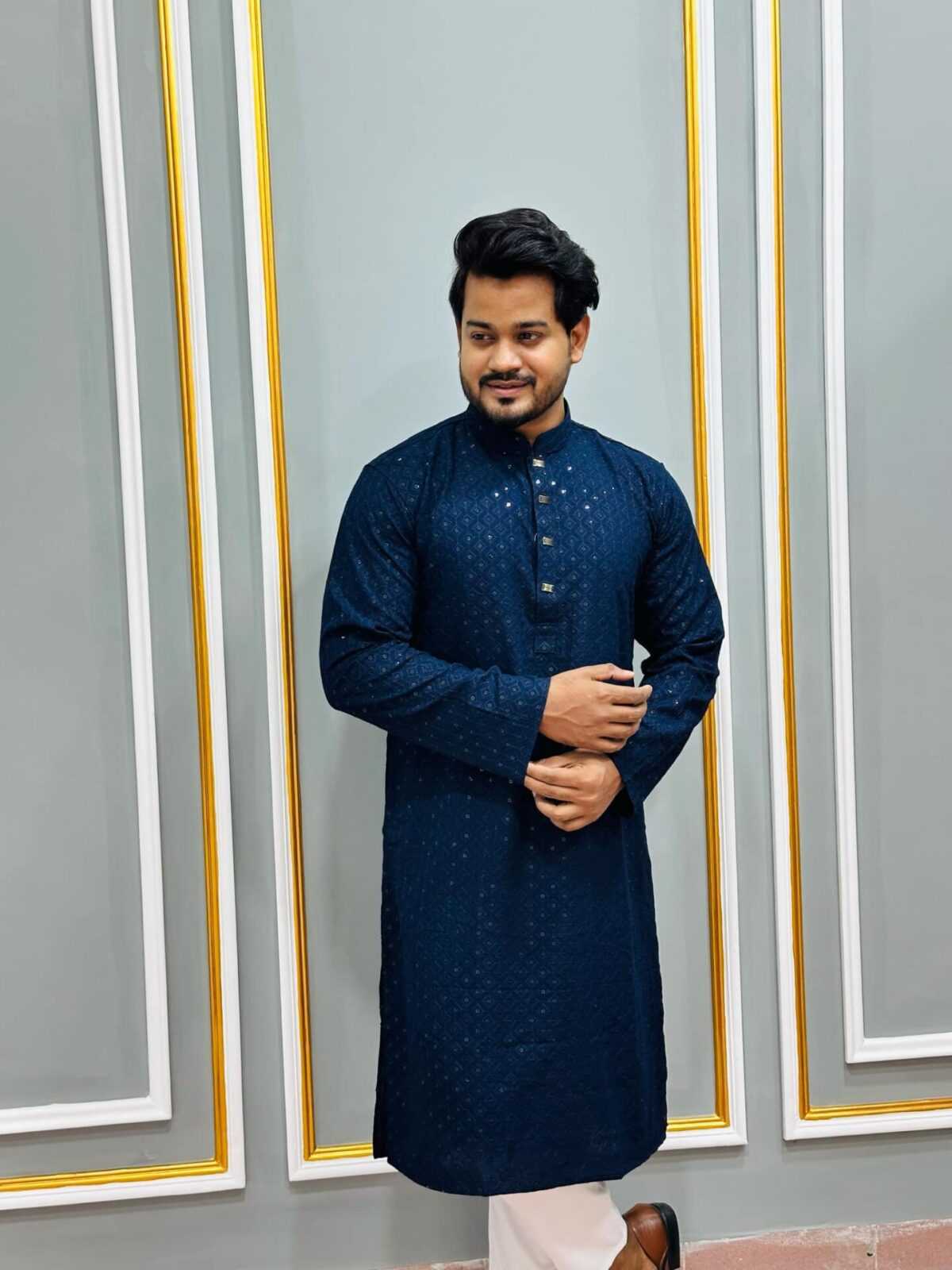 Sequence Panjabi Navy Blue (SP-13)