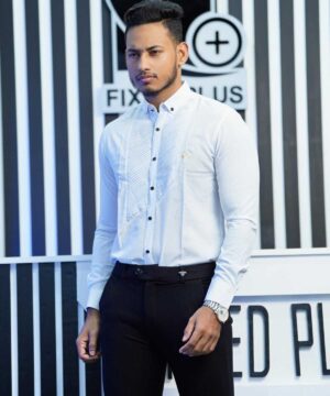 Alternative view of Tuxedo Shirt - White(TS-2)