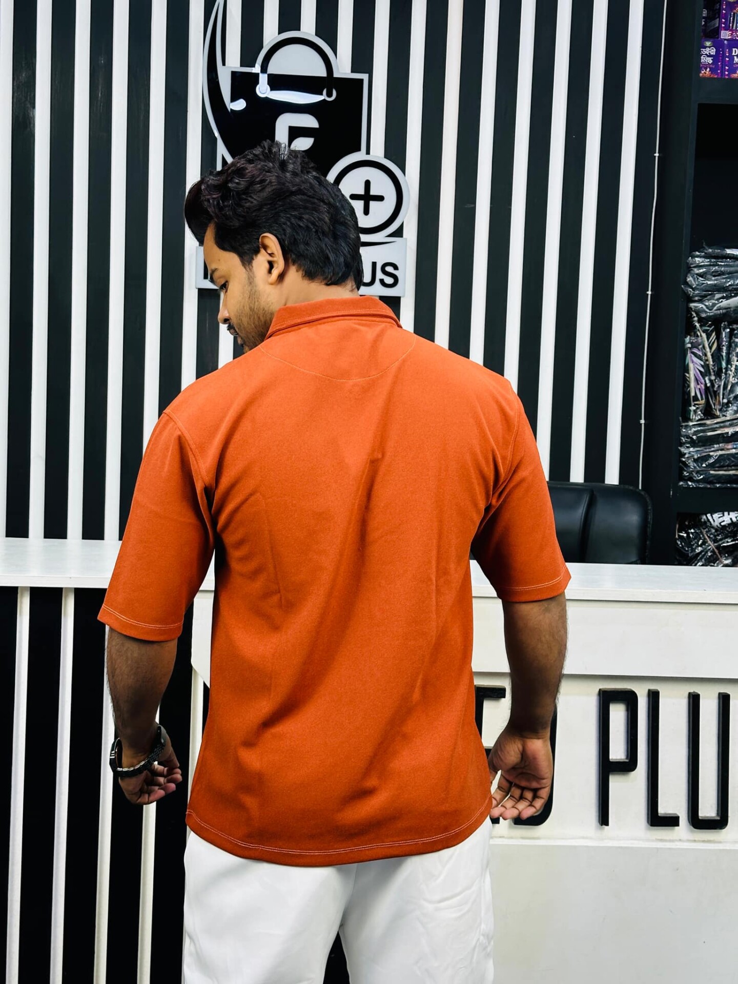 Drop Shoulder Polo Brown (DSP-3) - Image 2