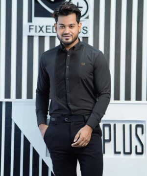 Tuxedo Shirt - Black(TS-4)