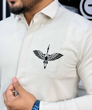 Alternative view of Flirt Party Shirt (Soft Beige) (FPS-3)