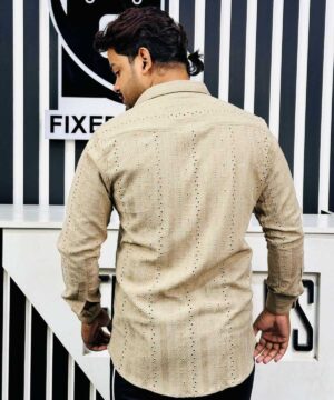 Alternative view of Chinese Spandex Shirt (Coffee)(CSS-31)