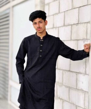 Alternative view of Jawad Luxury Panjabi Black (JLP-2)